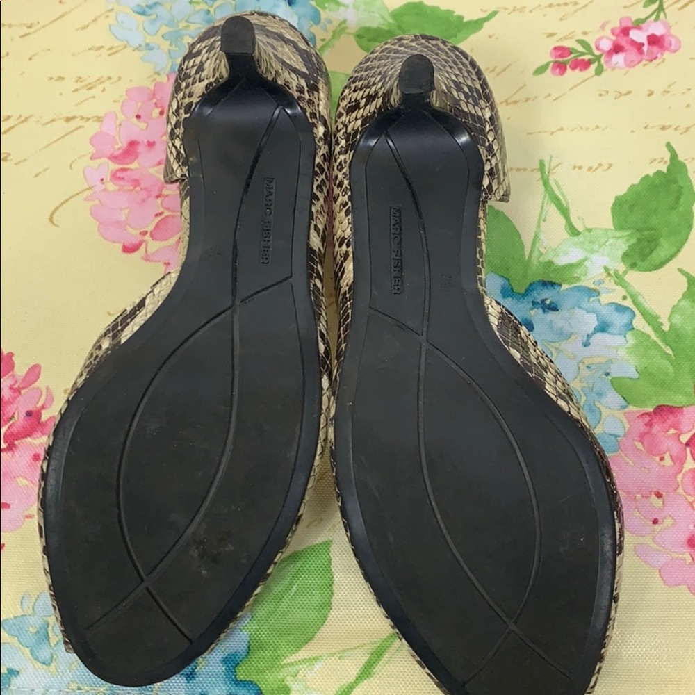 Marc Fisher snakeskin look high heeled shoes 8.5 - Picture 8 of 8